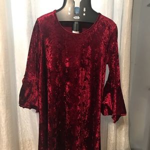 Crushed velvet tunic/dress